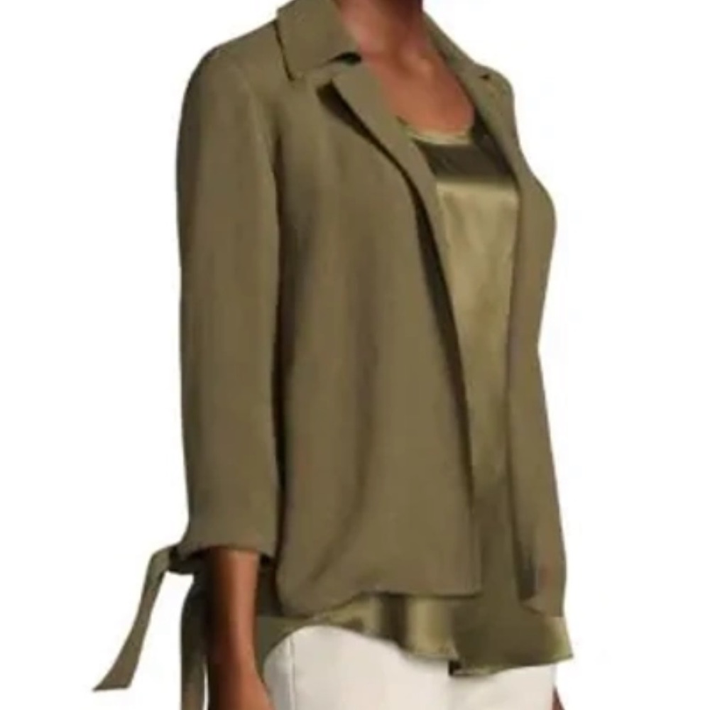LAFAYETTE 148 Grant Open Jacket In Sequoia